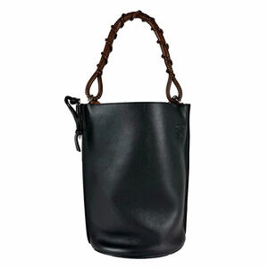Loewe Gate Bucket Bag Leather Black Brown